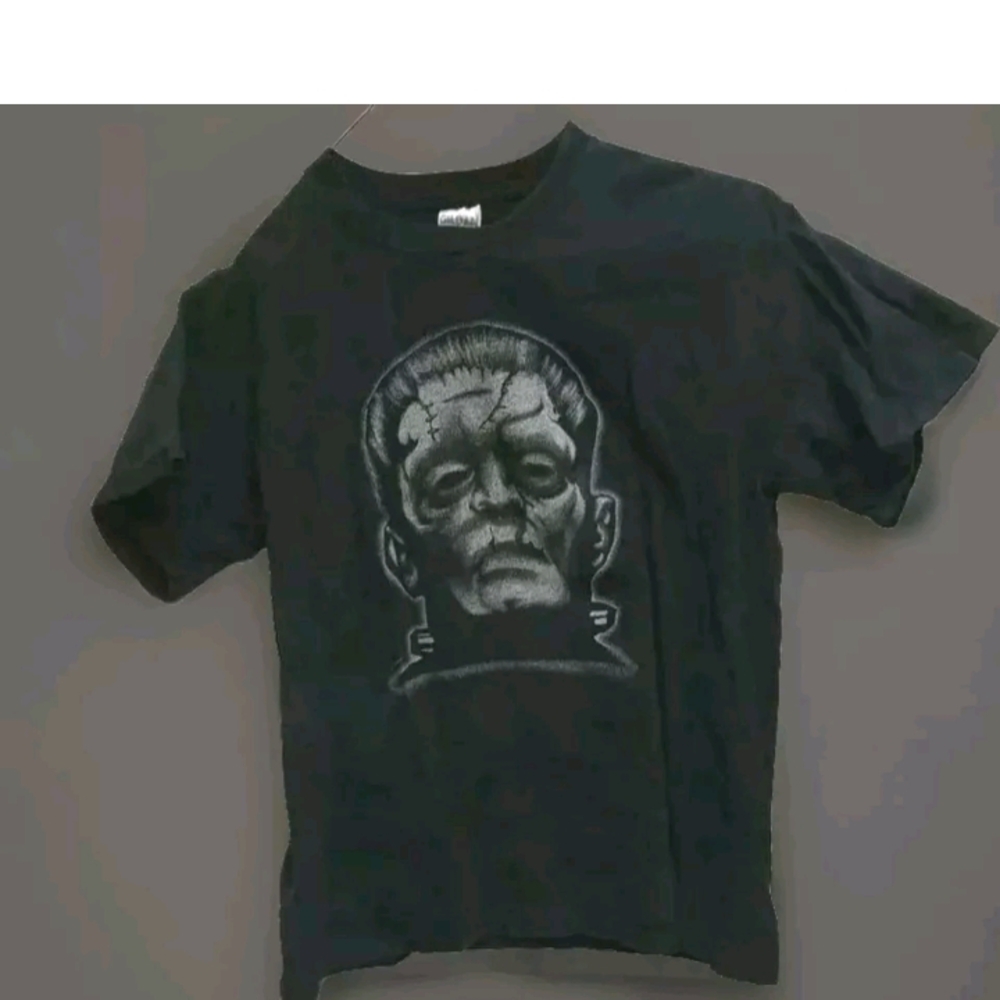 Black Graphic T-Shirt with Monster Design